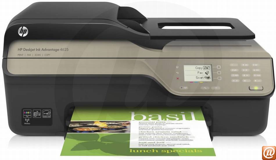 CZ284A - Impressora Multifuncional All-in-One Deskjet Ink Advantage HP 4625 (Impresso: 22ppm Cpia: 6cpm; Scanner) Wi-Fi ePrint